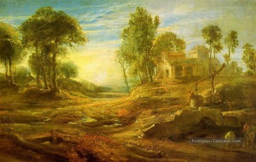 paysage avec un abreuvoir Peter Paul Rubens Peinture à l'huile